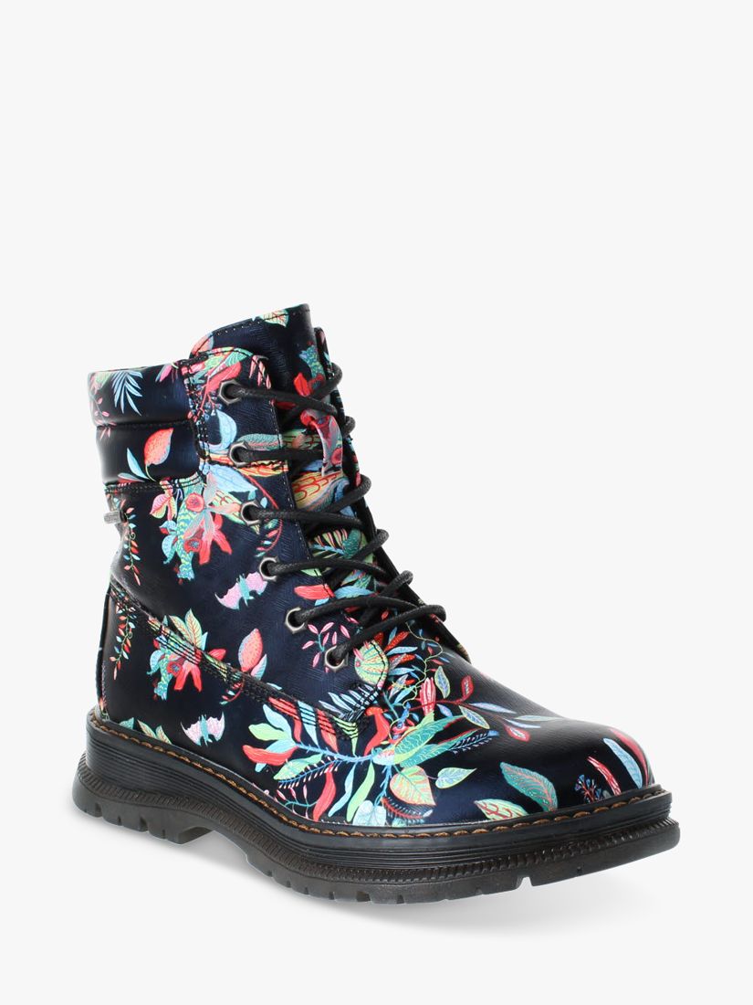 Westland by Josef Seibel Peyton 01 Floral Ankle Boots, Black/Multi at ...