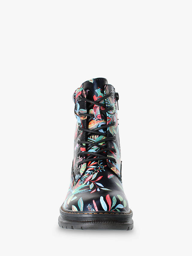 Westland by Josef Seibel Peyton 01 Floral Ankle Boots, Black/Multi