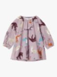 Polarn O. Pyret Baby GOTS Organic Cotton Deer Print Dress, Purple