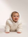 Truly Baby Faux Fur Lined Snowsuit, Ivory