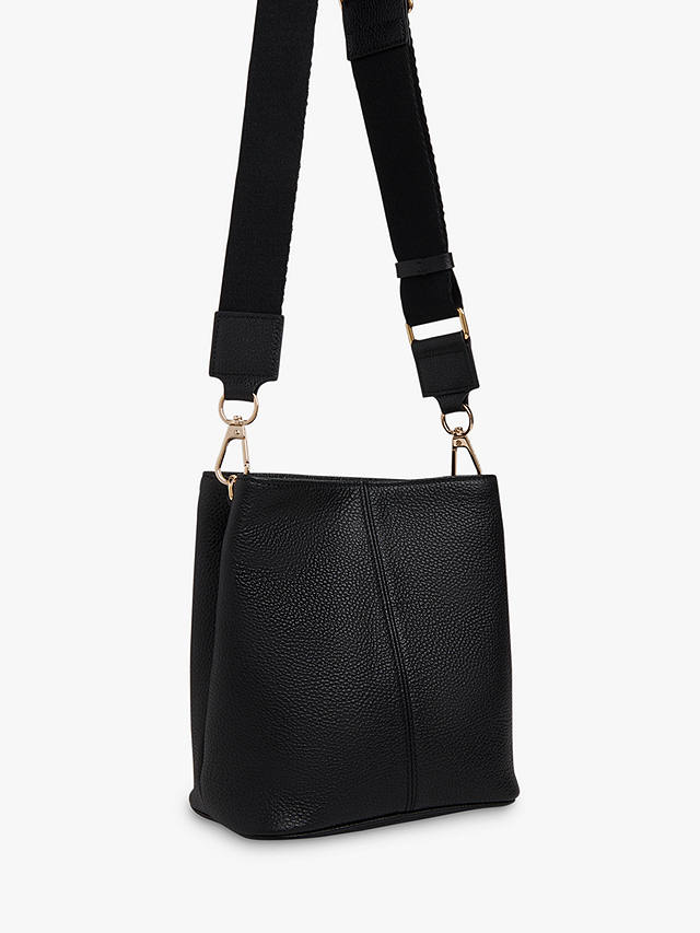 Whistles Dion Leather Bucket Bag, Black