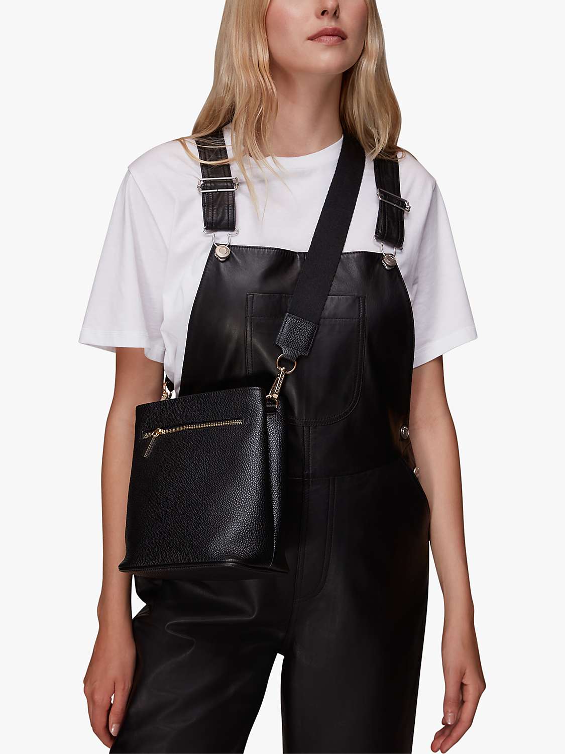 Buy Whistles Dion Leather Bucket Bag Online at johnlewis.com