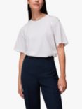 Whistles Wide Leg Cropped Trousers, Navy