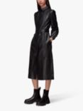 Whistles Phoebe Leather Shirt Midi Dress