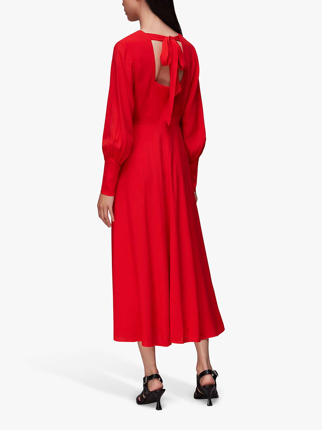 Buy Whistles Amira Tie Detail Dress, Red Online at johnlewis.com