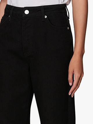 Whistles Authentic Mollie Straight Jeans, Solid Black