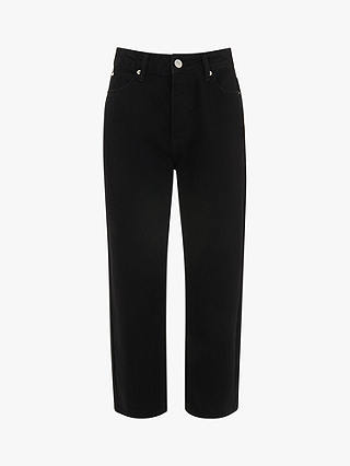 Whistles Authentic Mollie Straight Jeans, Solid Black