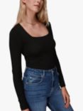 Whistles Square Neck Long Sleeve Top