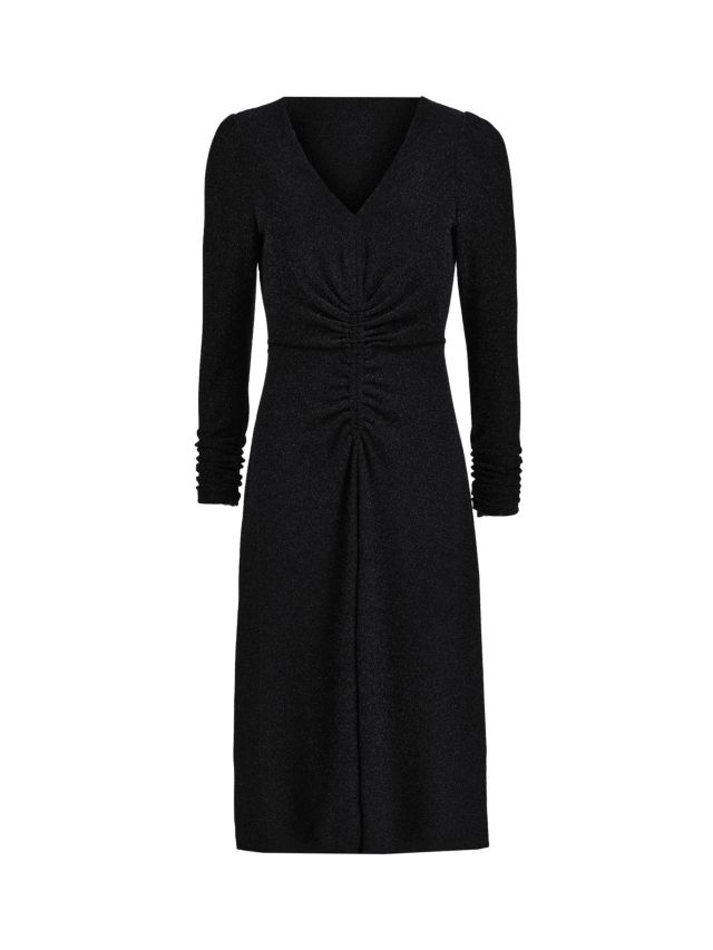 Ro&Zo Sparkle Jersey Midi Dress, Black, 6