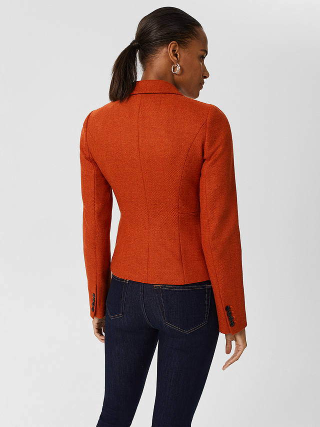 Hobbs Hackness Wool Jacket, Orange at John Lewis & Partners