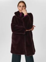 Plush Faux Fur Coat in Black – Chi Chi London