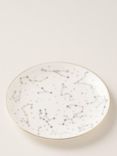 Truly Constellation Bone China Tea Plate, 17cm, Charcoal/Gold