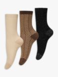 Unmade Copenhagen Cora Herringbone Pattern Socks, Pack of 3