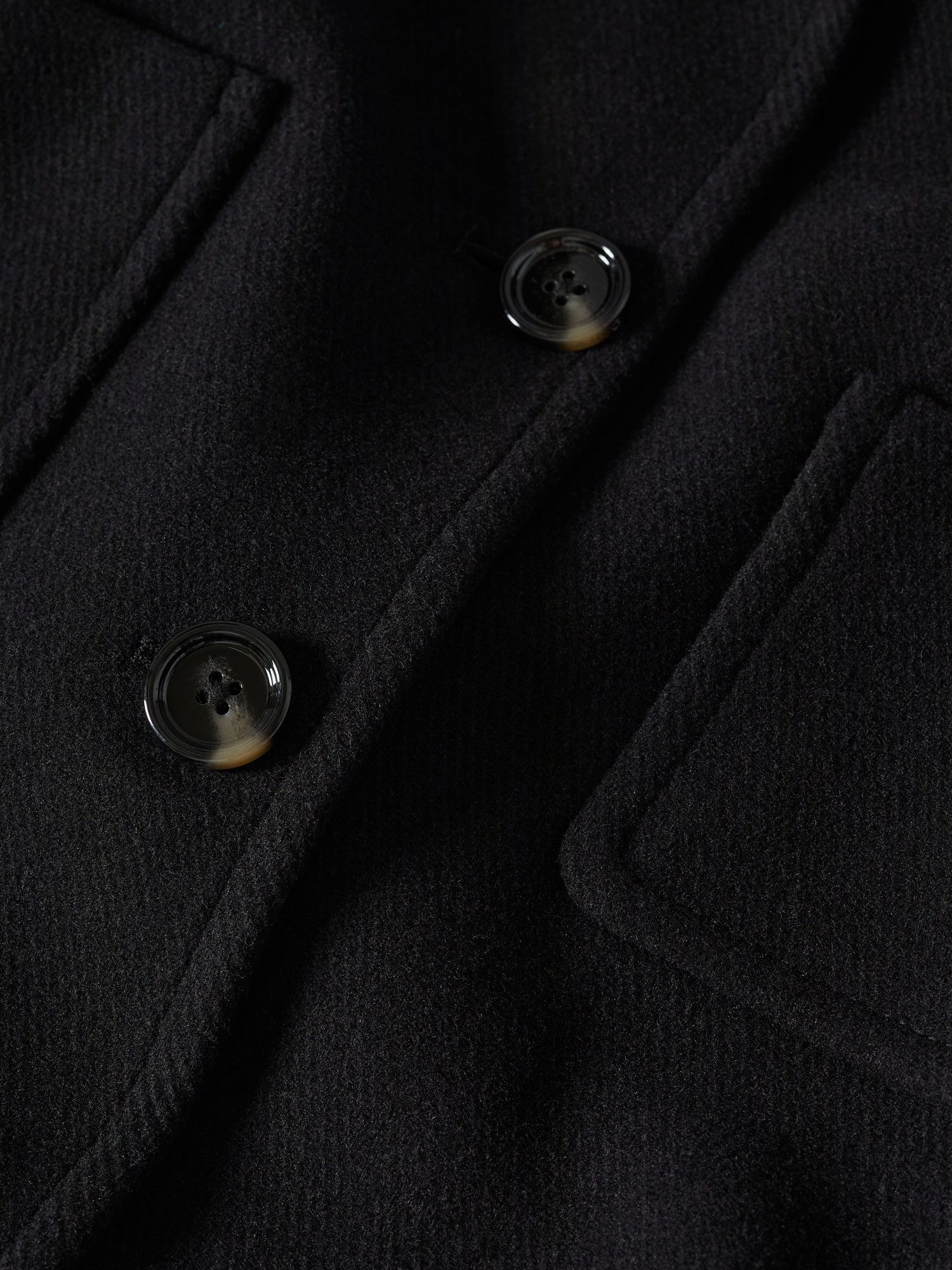Mango Wool Blend Tailored Coat, Black