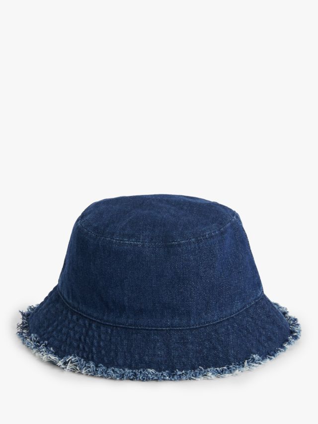 John Lewis Kids' Denim Bucket Hat, Blue, 3-5 years