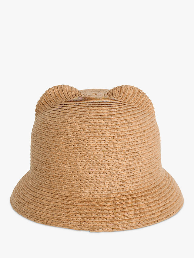 John Lewis Baby Straw Bear Hat, Brown