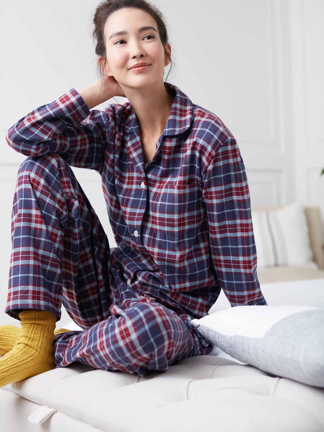 Arran 24 Herringbone Brushed-Cotton Pyjama Set