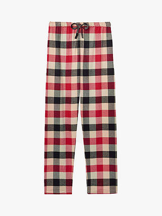 British Boxers Shire Square Brushed Cotton Pyjama Set, Red/Multi