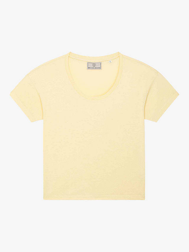 British Boxers Plain Scoop Neck T-Shirt, Lemon