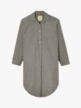 British Boxers Herringone Brushed Cotton Nightshirt, Whitby Jet