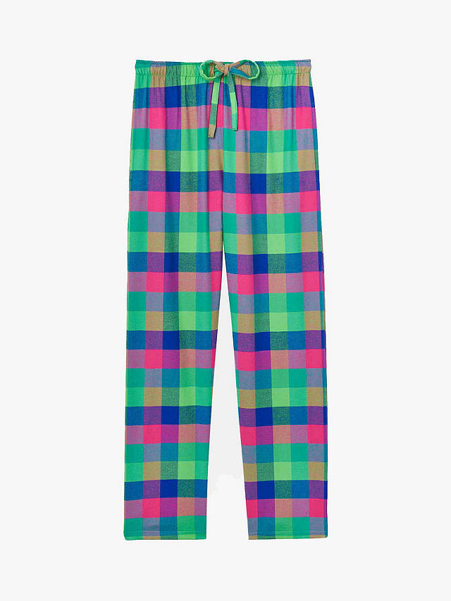 British Boxers Shire Square Brushed Cotton Pyjama Trousers, Bright/Multi