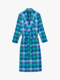 British Boxers Brushed Cotton Shire Check Dressing Gown, Blue