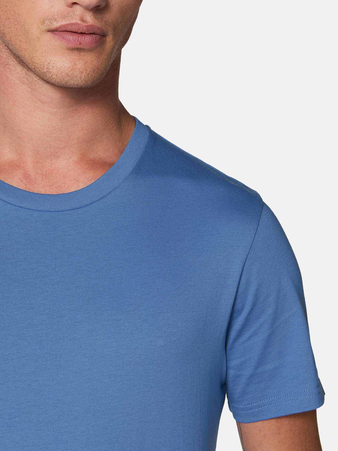 British Boxers GOTS Organic Short Sleeve Lounge T-Shirt, Bright Blue, S