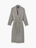 British Boxers Herringbone Brushed Cotton Dressing Gown, Whitby Jet
