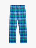 British Boxers Brushed Cotton Check Pyjama Trousers, Blue
