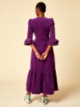 Aspiga Victoria 3/4 Sleeve Stretch Corduroy Dress, Purple