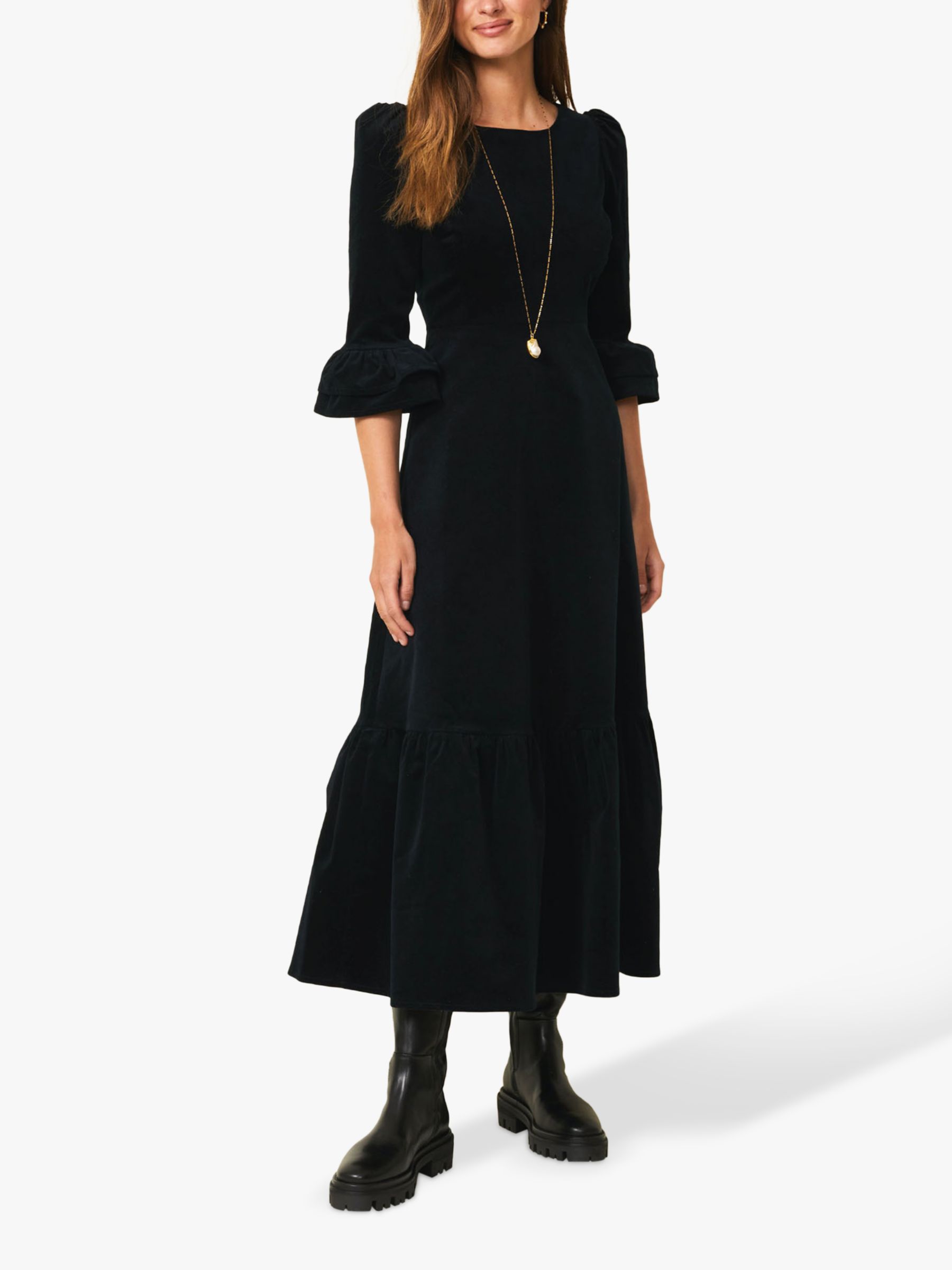 Buy Aspiga Victoria 3/4 Sleeve Stretch Corduroy Dress Online at johnlewis.com