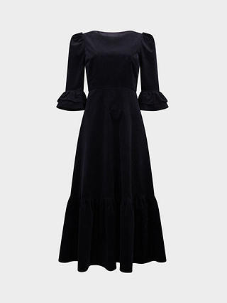 Aspiga Victoria 3/4 Sleeve Stretch Corduroy Dress, Navy/Black