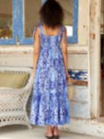 Aspiga Tabitha Abstract Tiered Maxi Dress, Dark Blue