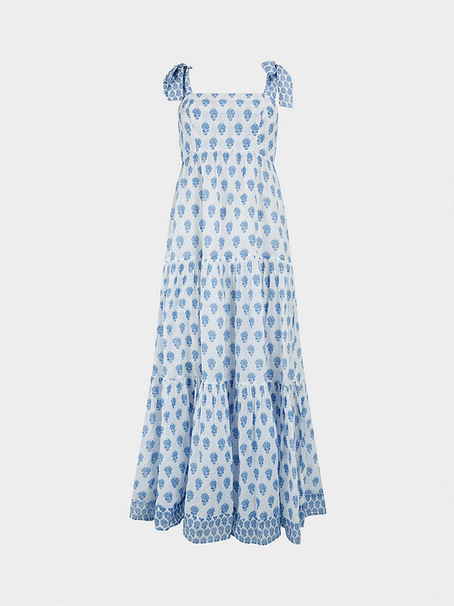 Aspiga Tabitha Abstract Tiered Maxi Dress, Blue