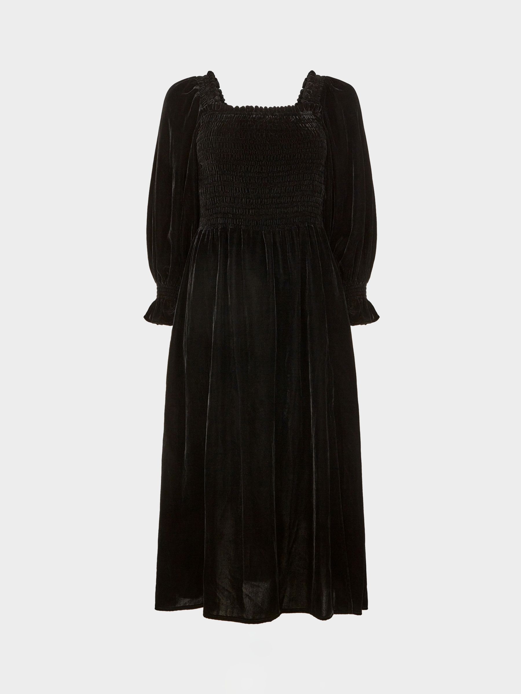 Mavise Black Velvet Mesh Long Sleeve Dress – Miss Circle