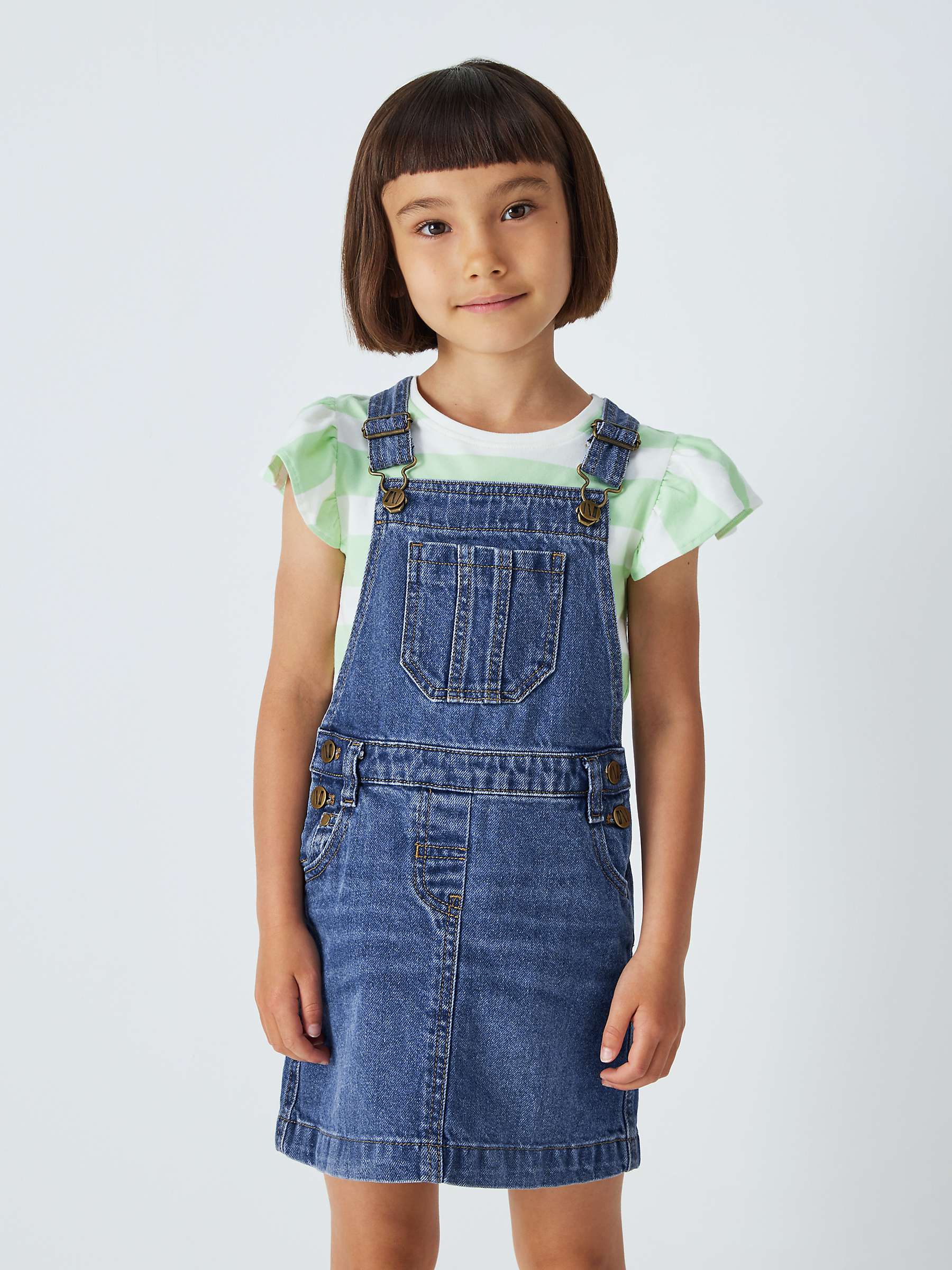Buy John Lewis Kids' Denim Pini Dress, Blue Online at johnlewis.com