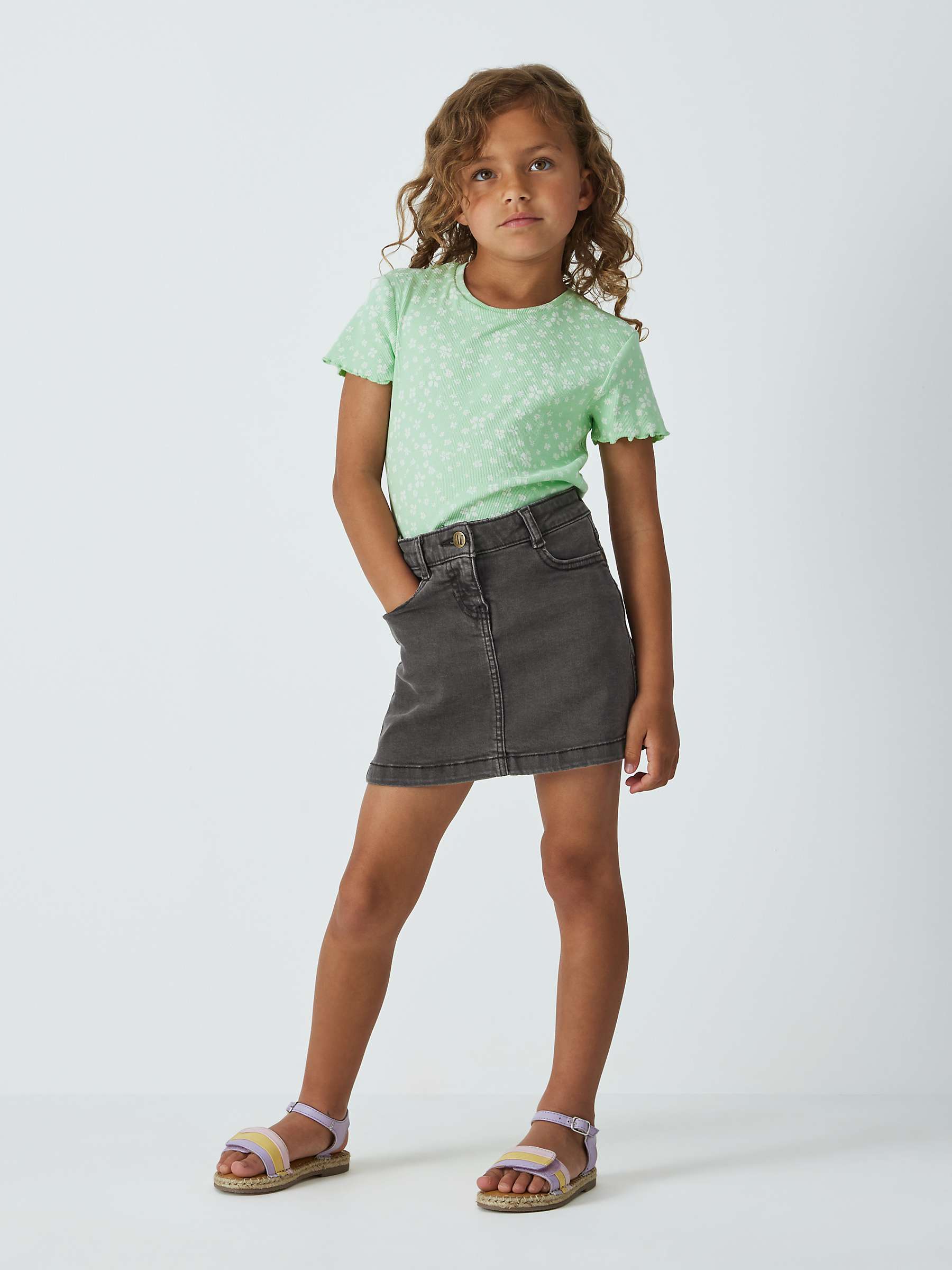 Buy John Lewis Kids' Plain Denim Mini Skirt Online at johnlewis.com