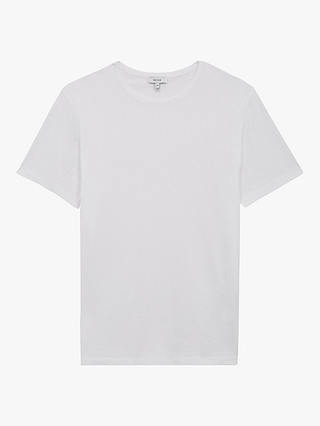 Reiss Melrose Cotton Crew Neck T-Shirt, Optic White