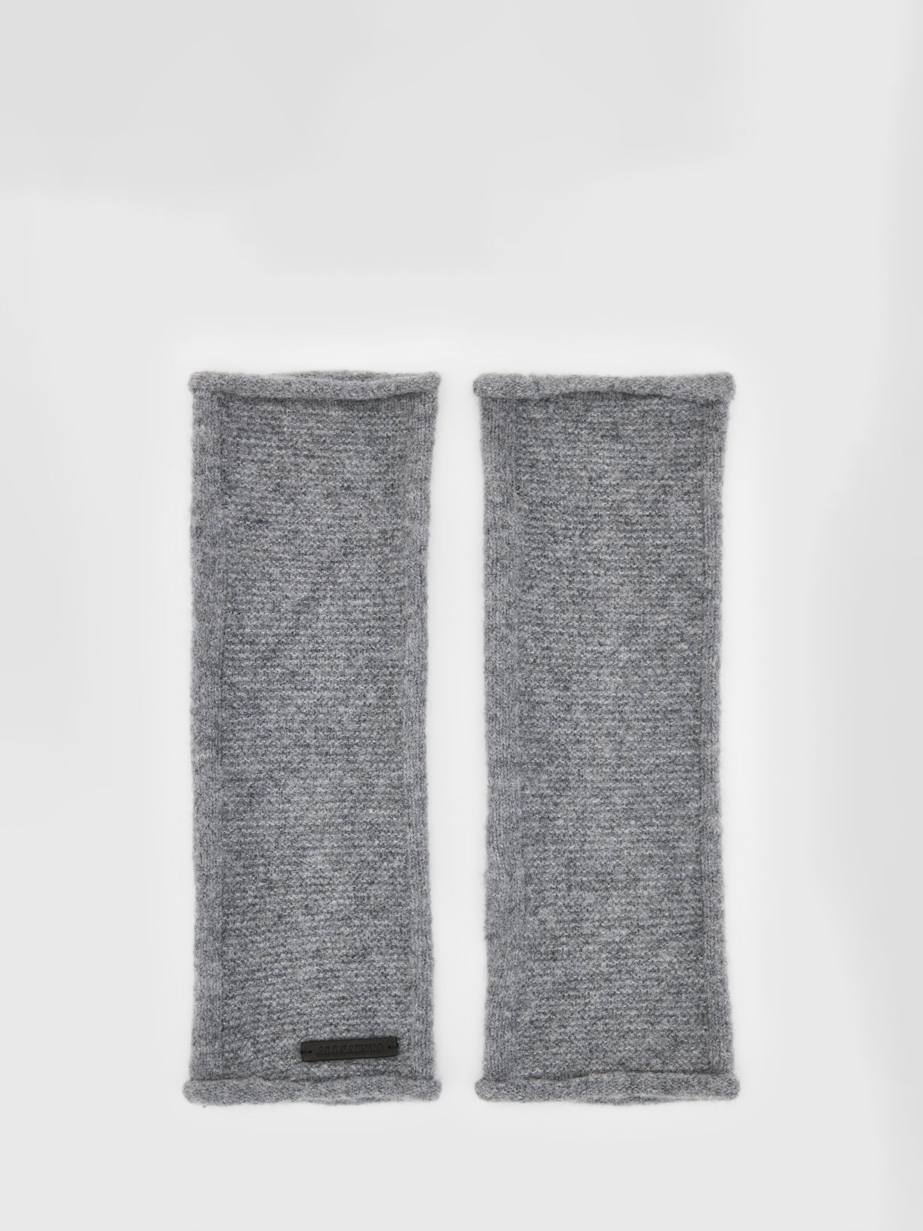 AllSaints Garter Roll Wool Blend Arm Warmer, Grey at John Lewis & Partners