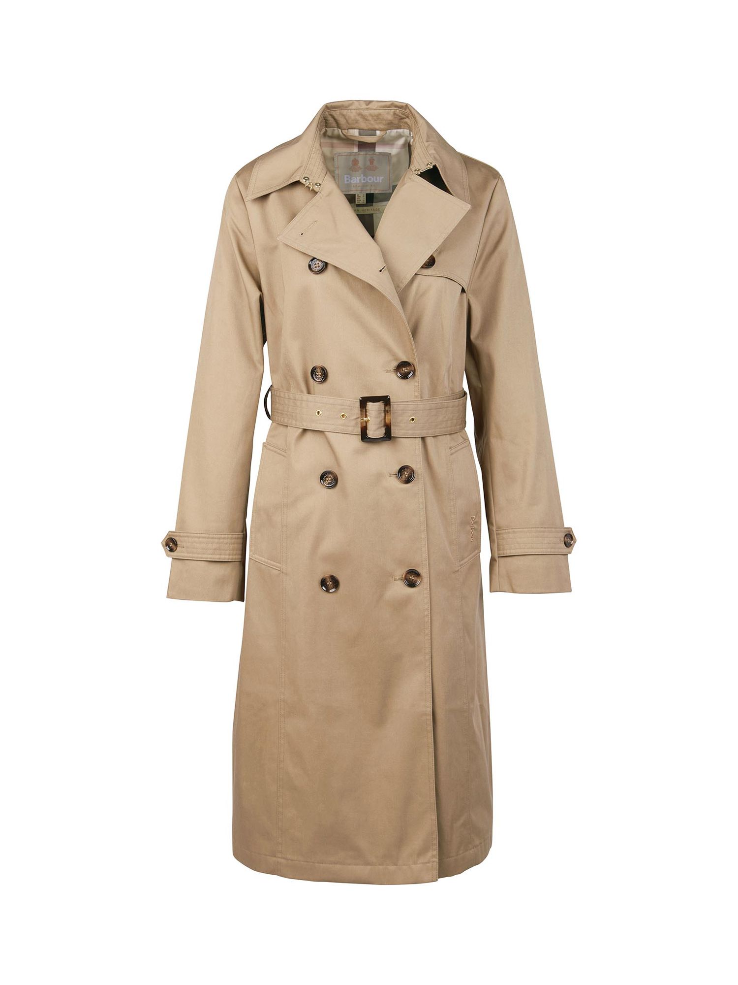 Barbour Greta Showerproof Trench Coat, Rosewood at John Lewis & Partners