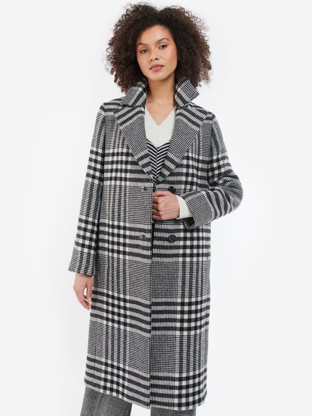 Barbour wool hot sale coat womens white