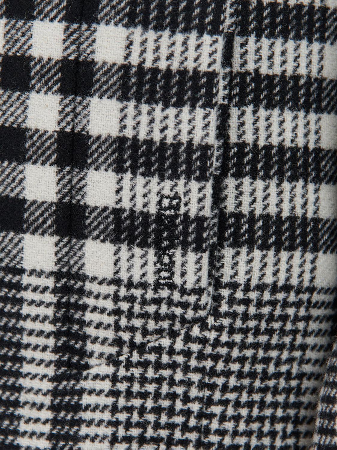 Barbour Byron Check Wool Blend Coat, Black/White at John Lewis & Partners