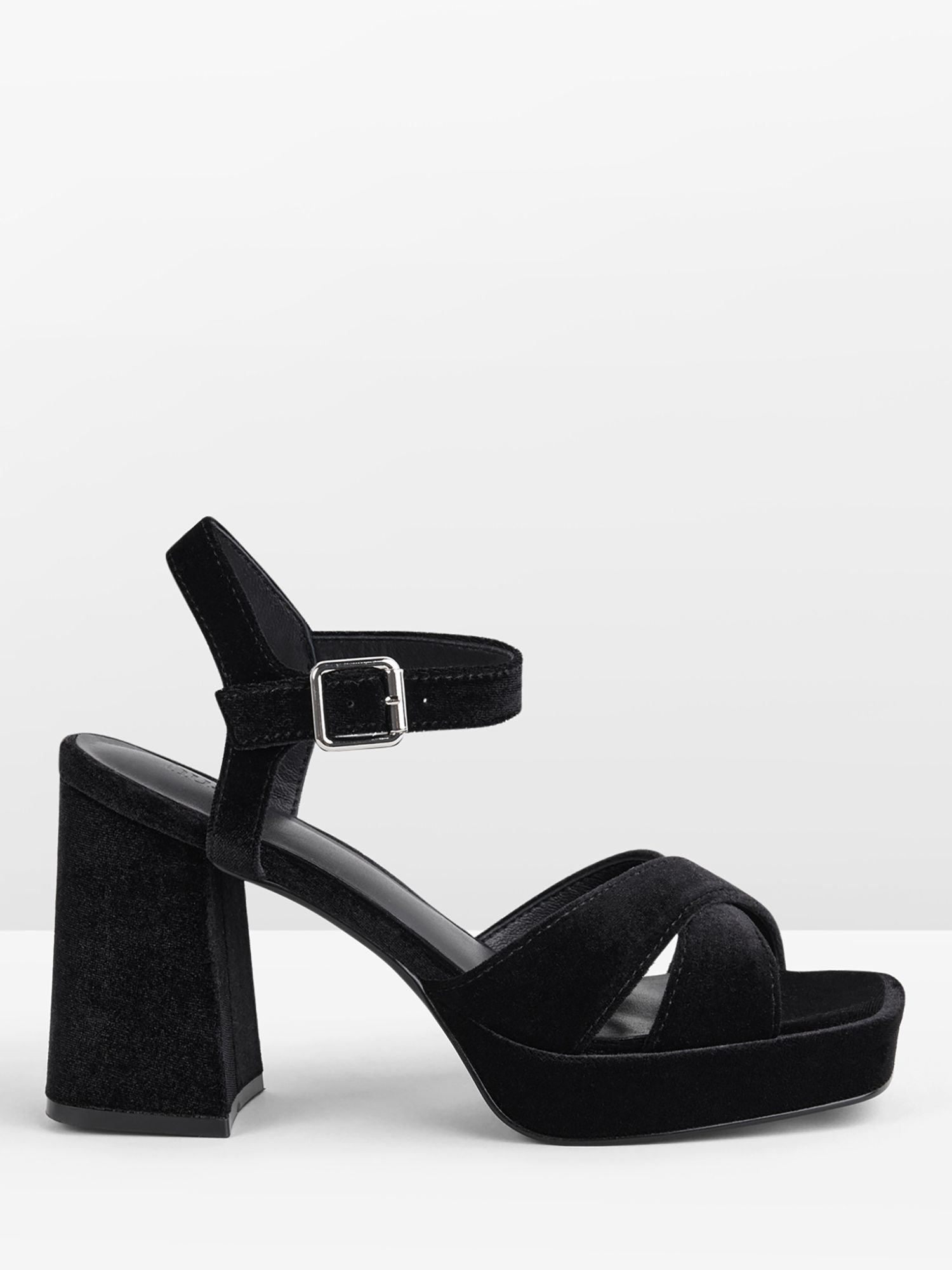 HUSH Hayne Leather Platform Sandals, Black