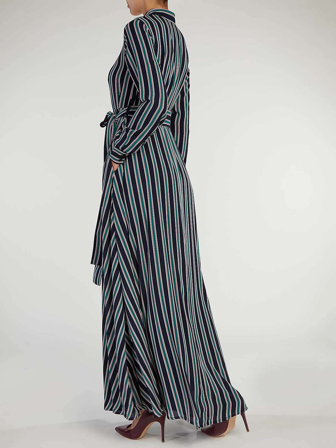 Buy Aab Bold Stripes Maxi Dress, Black/Multi Online at johnlewis.com