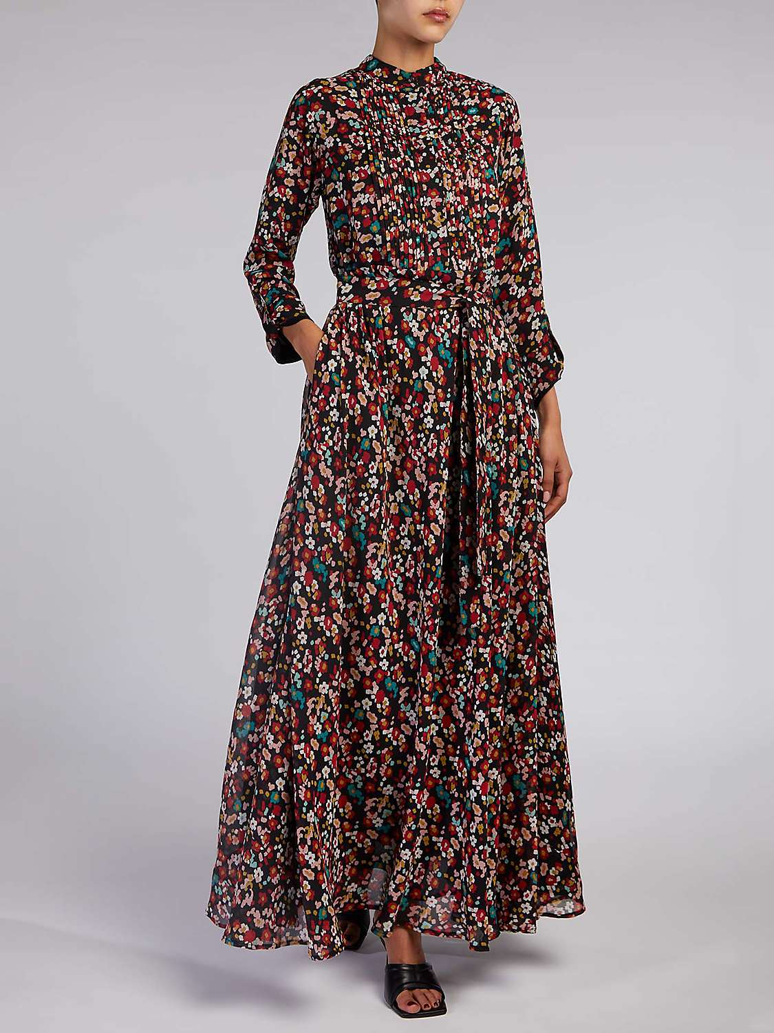 Buy Aab Ditsy Daisy Print Maxi Dress, Red Online at johnlewis.com