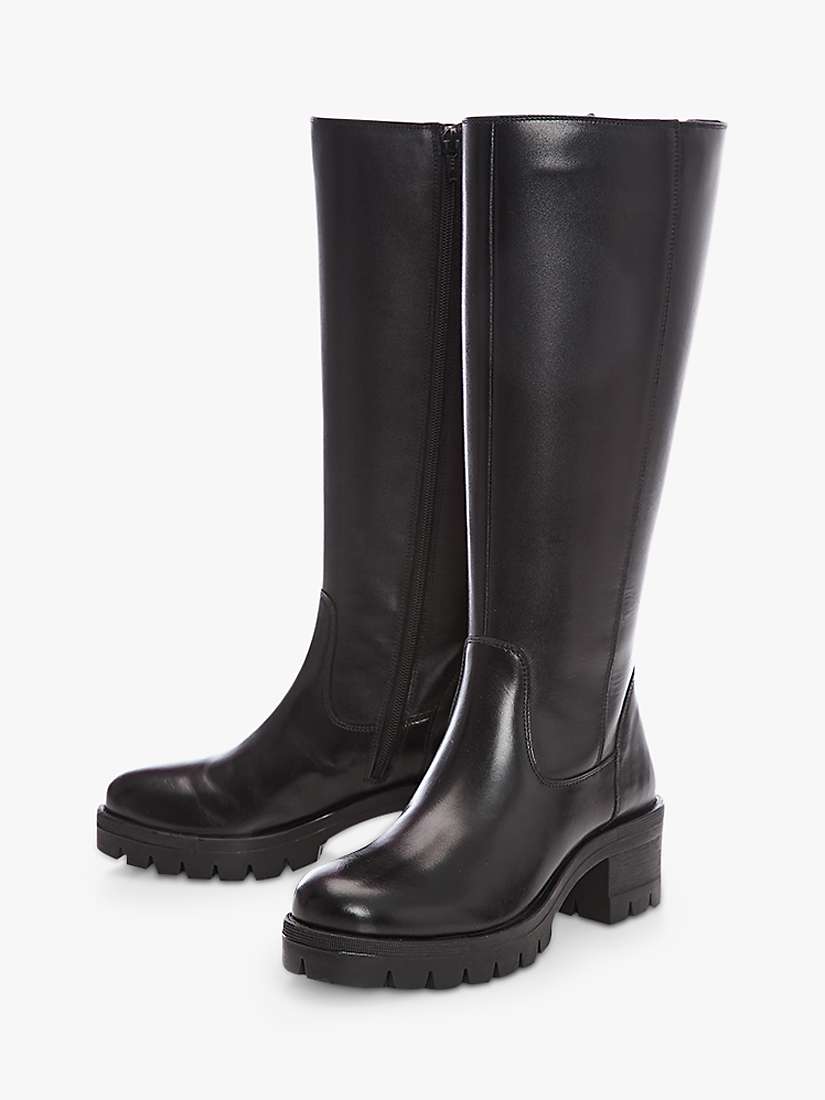 Moda in Pelle Sillian Leather Knee High Boots, Black at John Lewis ...