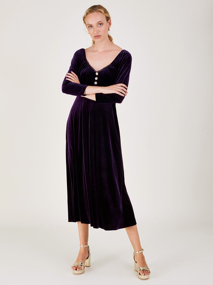 Women's Dresses - Purple, Velvet
