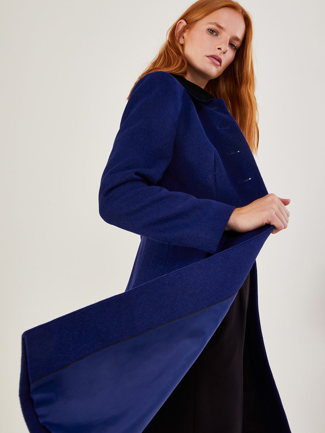 Buy Monsoon Opal Wool Coat, Blue Online at johnlewis.com