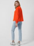French Connection Arina Solid Button Neck Blouse