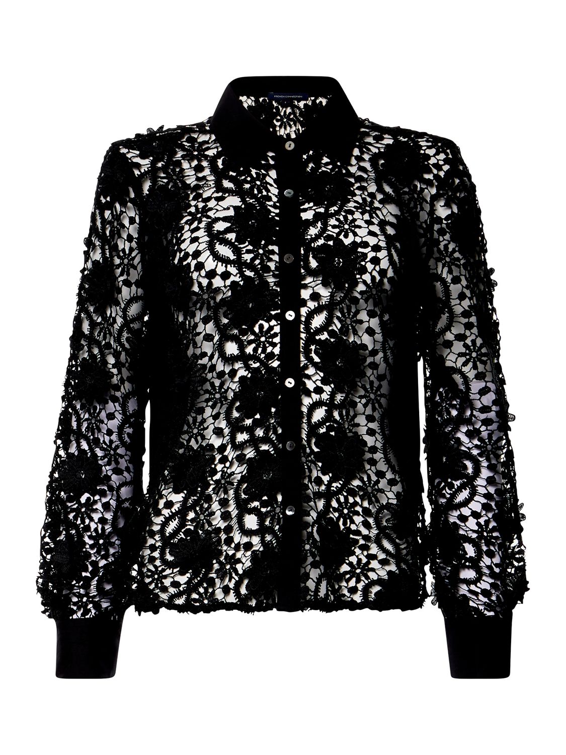 French Connection Delphine Caballo Lace Blouse, Moonless Night at John ...